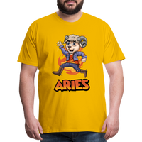 Thumbnail for Men's Playful Aries Premium T-Shirt - sun yellow