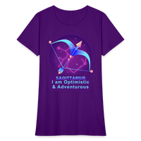 Thumbnail for Women's Neon Sagittarius T-Shirt - purple