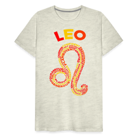 Thumbnail for Men's Power Words Leo Premium T-Shirt - heather oatmeal