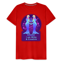 Thumbnail for Men's Neon Gemini Premium T-Shirt - red