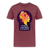 Thumbnail for Men's Glow Gemini Premium T-Shirt - heather burgundy