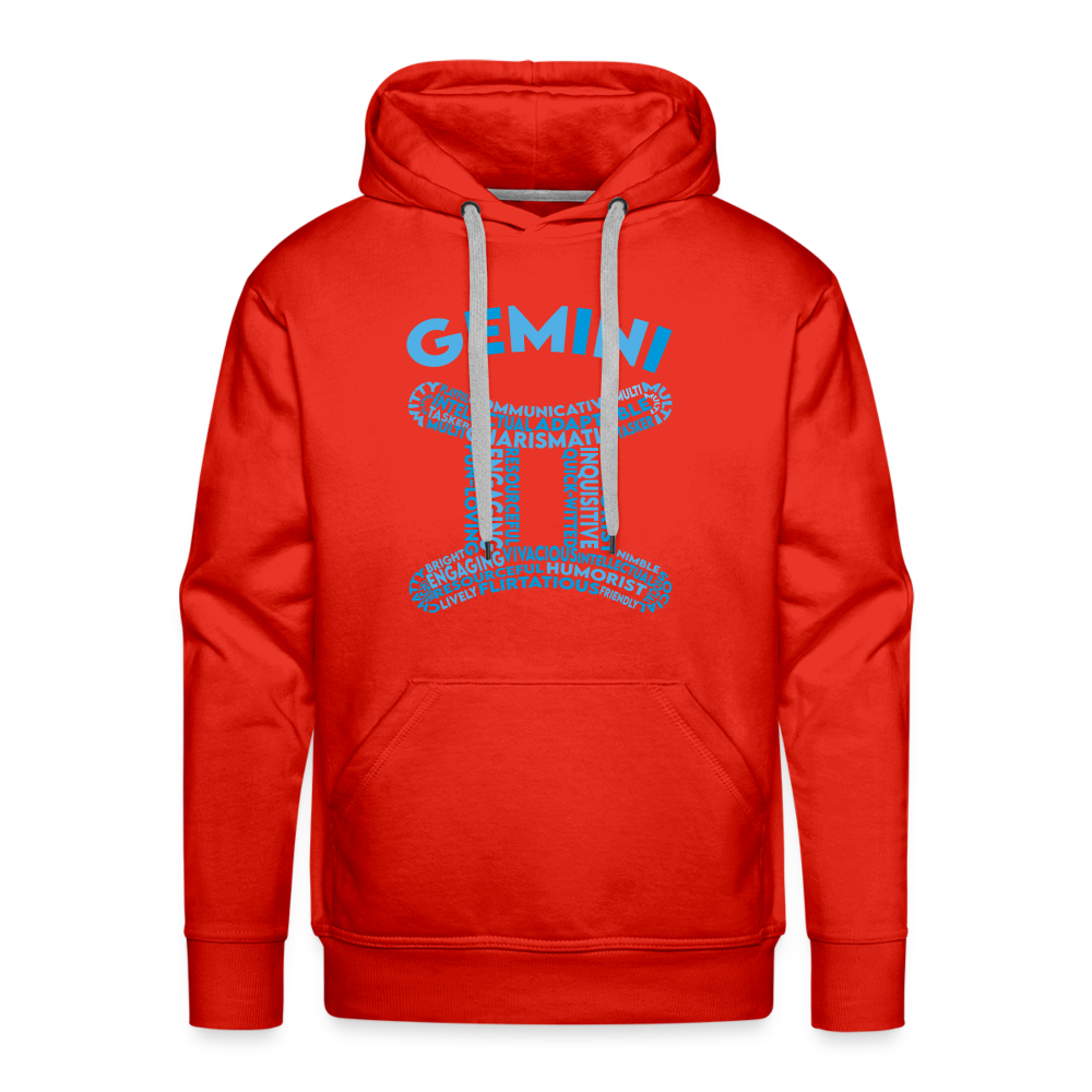 Men's Power Words Gemini Premium Hoodie - red