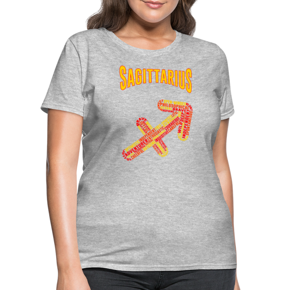 Women's Power Words Sagittarius T-Shirt - heather gray