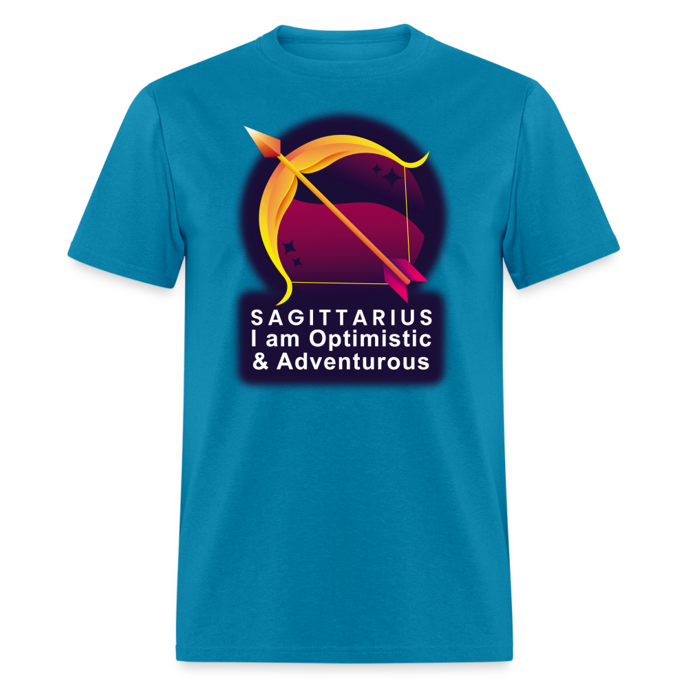 Men's Glow Sagittarius Classic T-Shirt - turquoise