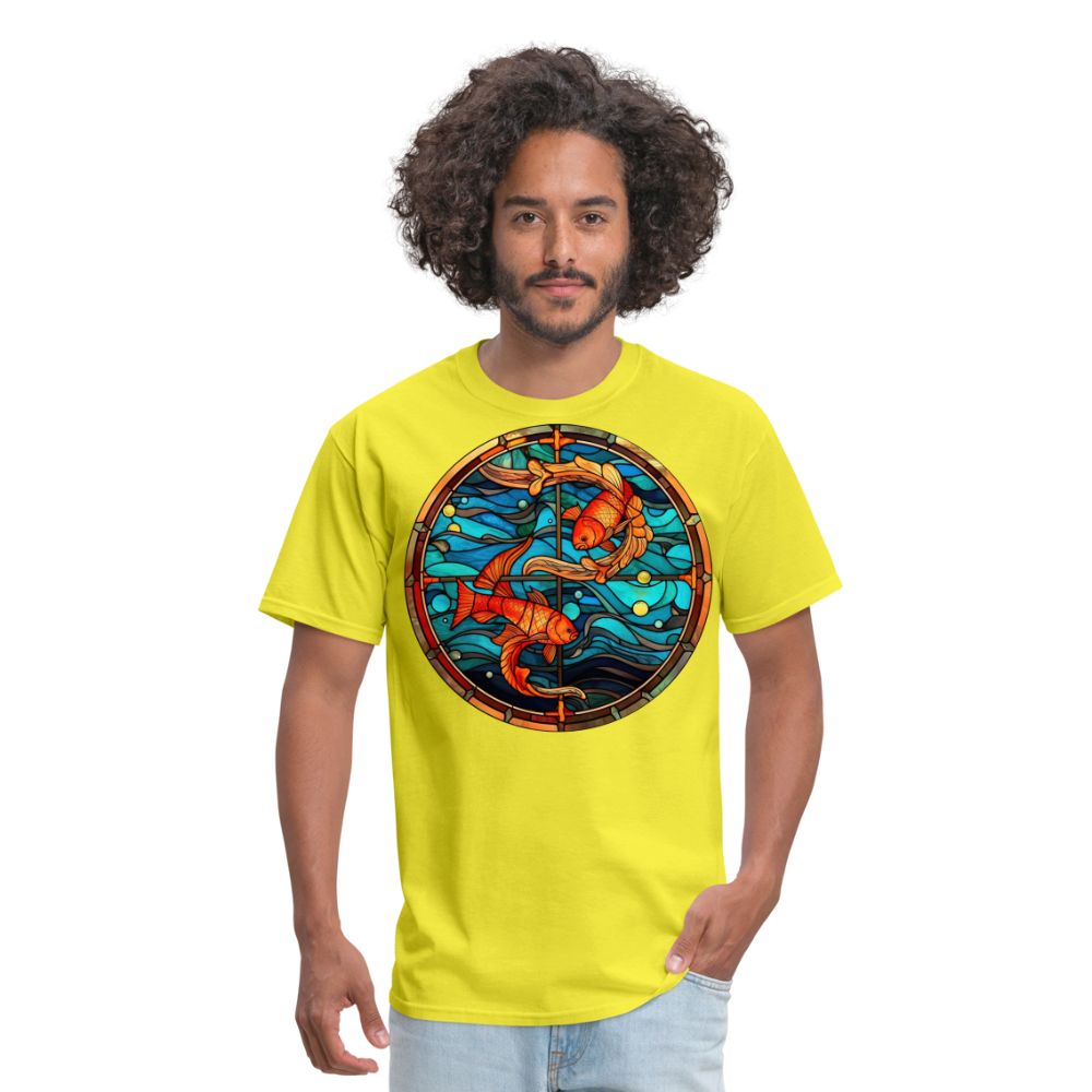 Men's Mosaic Pisces Classic T-Shirt - yellow