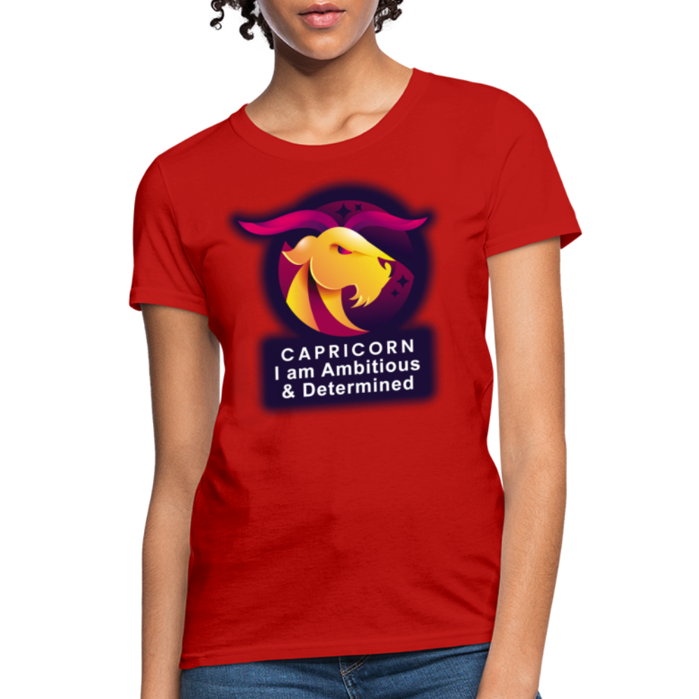 Women's Glow Capricorn T-Shirt - red