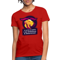 Thumbnail for Women's Glow Capricorn T-Shirt - red