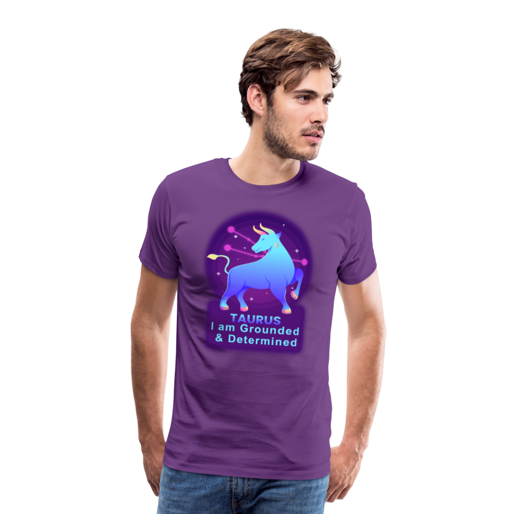 Men's Neon Taurus Premium T-Shirt - purple