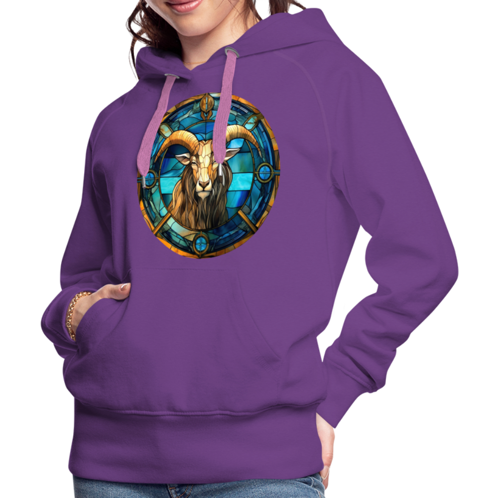 Women’s Mosaic Capricorn Premium Hoodie - purple 