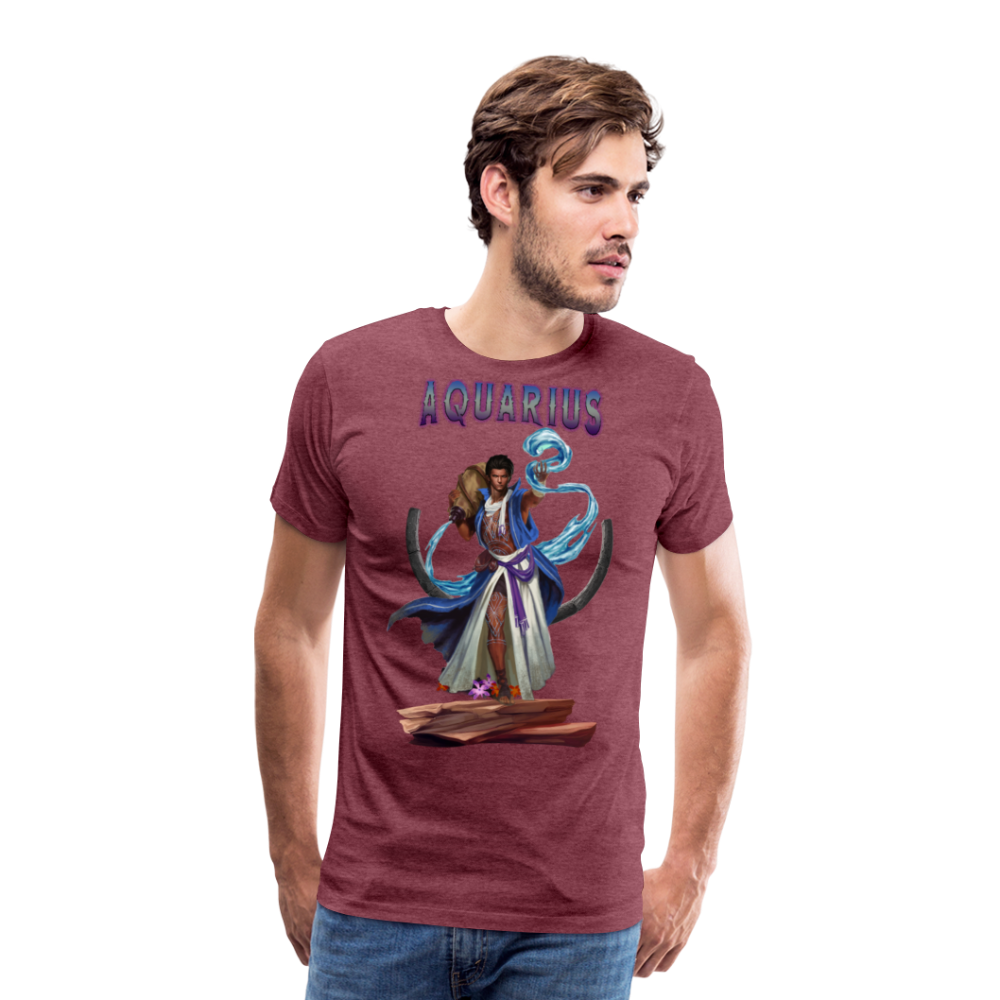 Men's Astral Aquarius Premium T-Shirt - heather burgundy