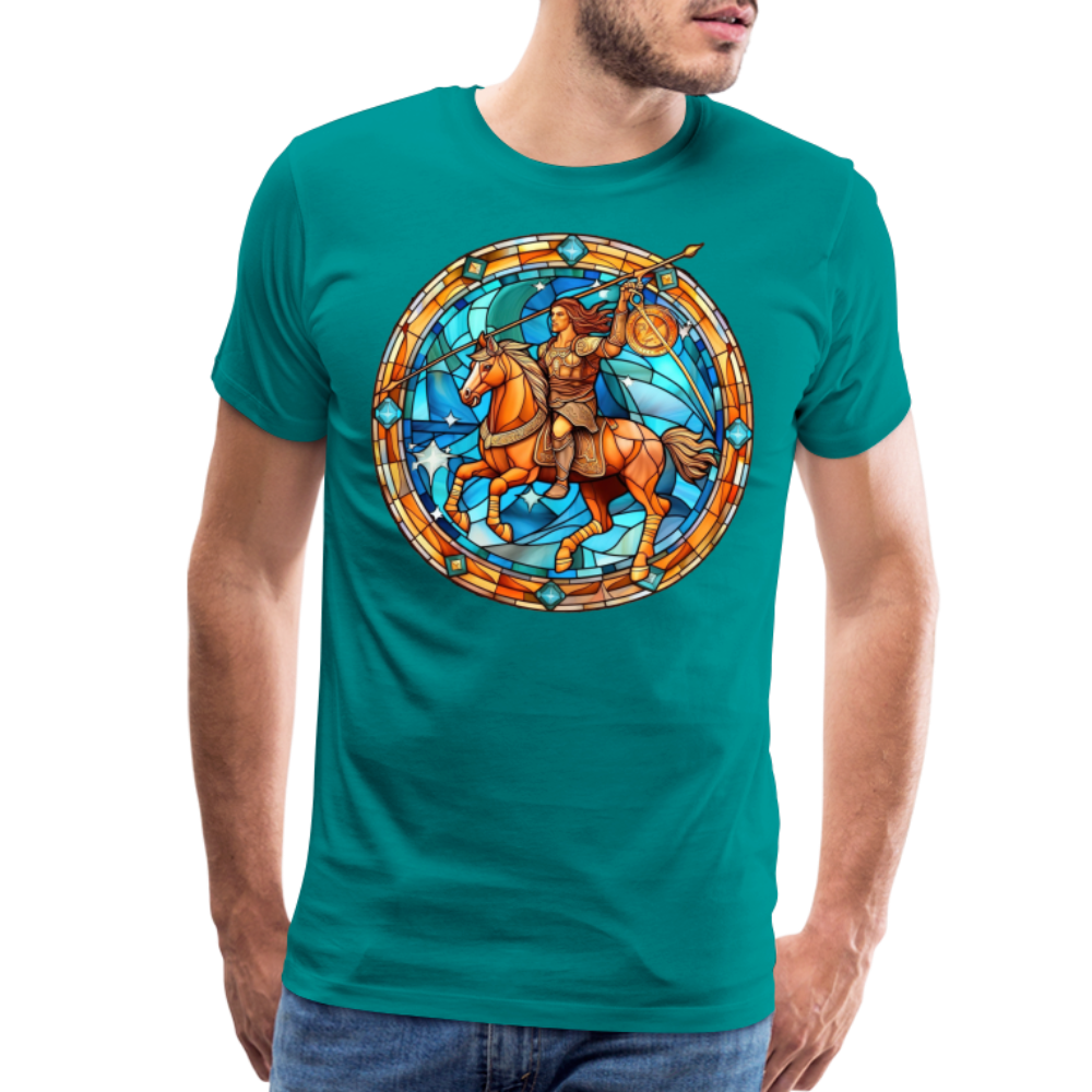 Men's Mosaic Sagittarius Premium T-Shirt - teal