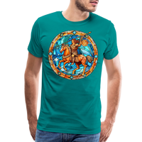 Thumbnail for Men's Mosaic Sagittarius Premium T-Shirt - teal