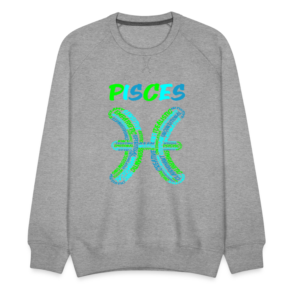 Men's Power Words Pisces Premium Sweatshirt - heather grey