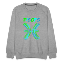 Thumbnail for Men's Power Words Pisces Premium Sweatshirt - heather grey