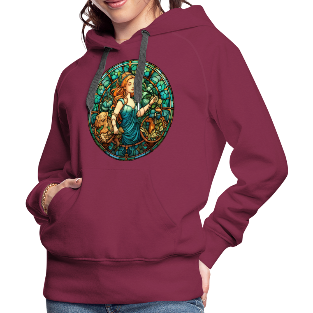 Women’s Mosaic Virgo Premium Hoodie - burgundy