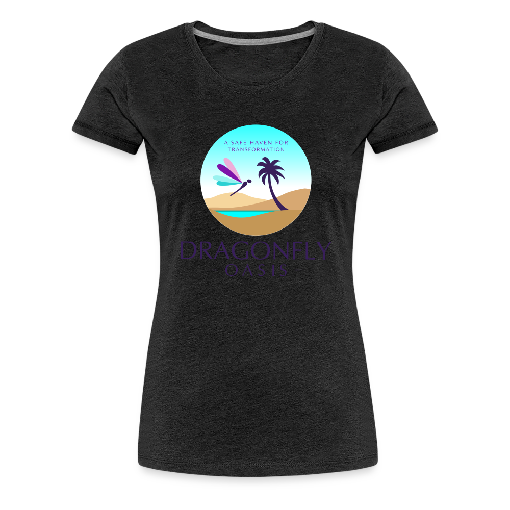 Women's Dragonfly Oasis V.1 Premium T-Shirt - charcoal grey