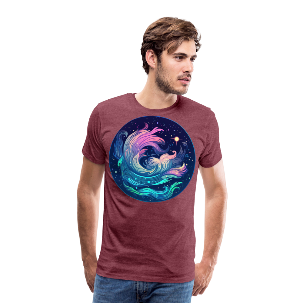 Men's Magic Aquarius Premium T-Shirt - heather burgundy