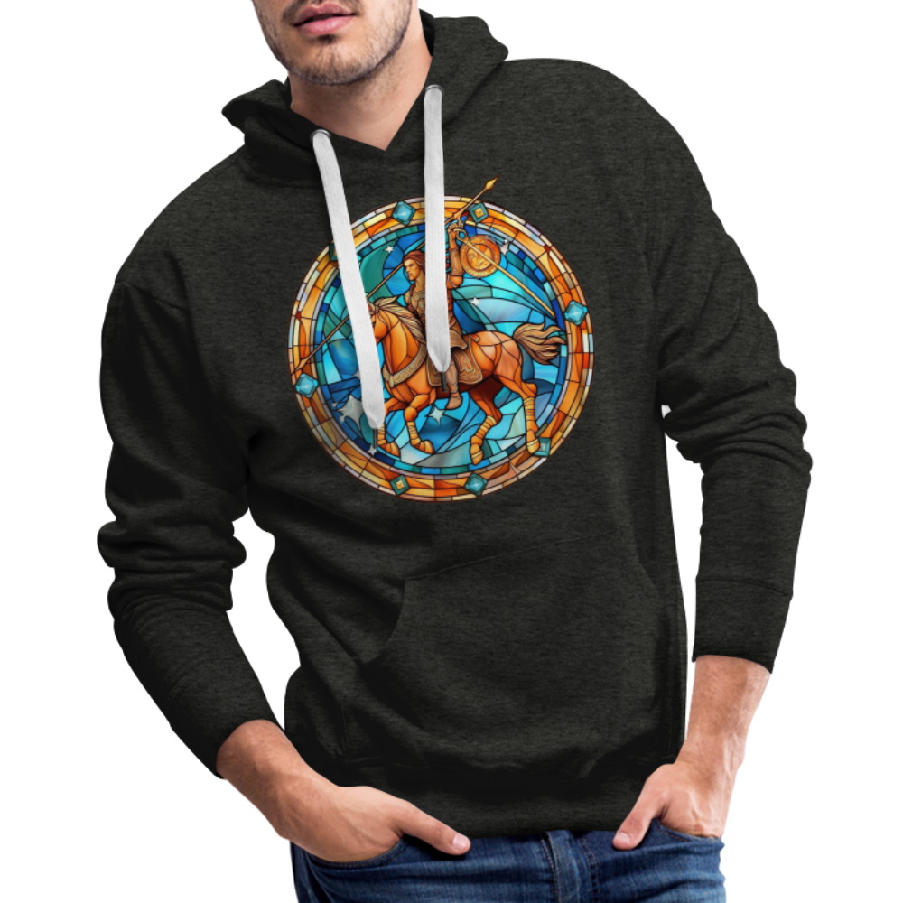 Men’s Mosaic Sagittarius Premium Hoodie - charcoal grey