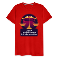 Thumbnail for Men's Glow Libra Premium T-Shirt - red