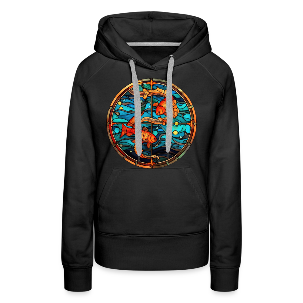 Women’s Mosaic Pisces Premium Hoodie - black