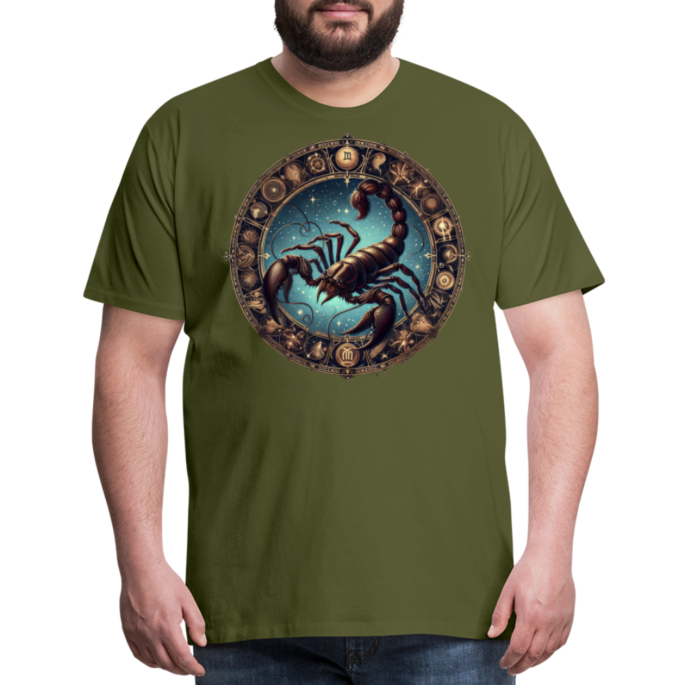 Men's Mythical Scorpio Premium T-Shirt - olive green