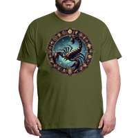 Thumbnail for Men's Mythical Scorpio Premium T-Shirt - olive green