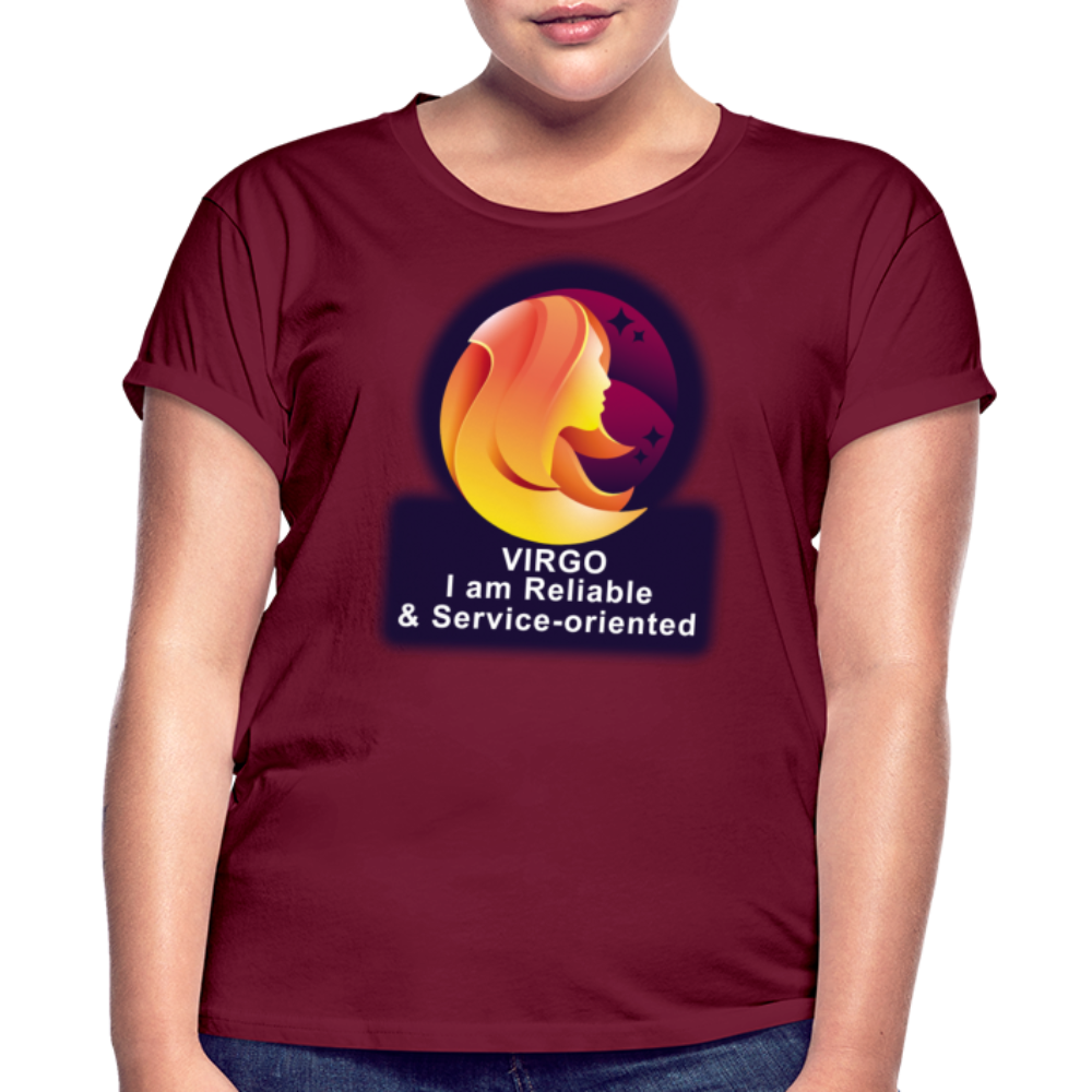 Women's Glow Virgo Relaxed Fit T-Shirt - burgundy