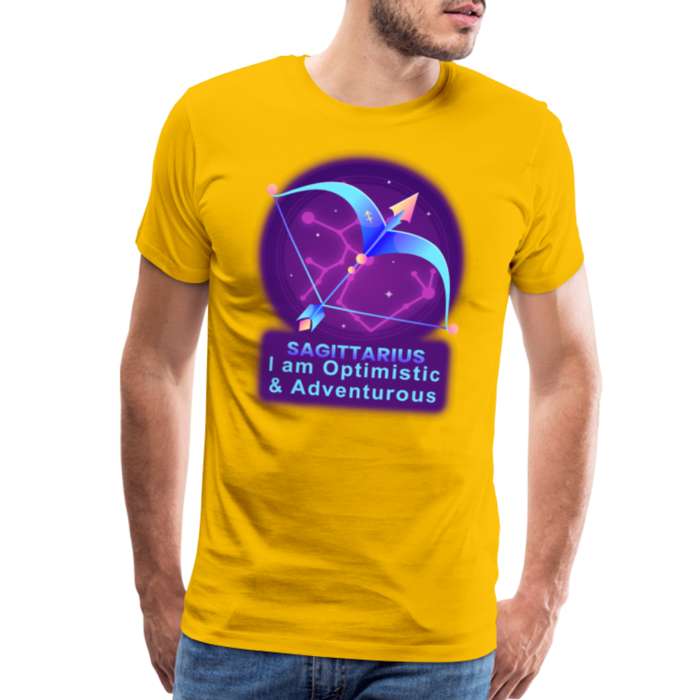 Men's Neon Sagittarius Premium T-Shirt - sun yellow