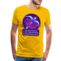 Thumbnail for Men's Neon Sagittarius Premium T-Shirt - sun yellow