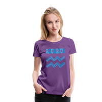 Thumbnail for Women's Power Words Aquarius Premium T-Shirt - purple