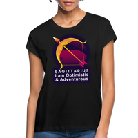 Thumbnail for Women's Glow Sagittarius Relaxed Fit T-Shirt - black