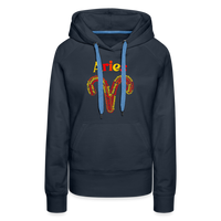 Thumbnail for Women's Power Words Aries Premium Hoodie - navy