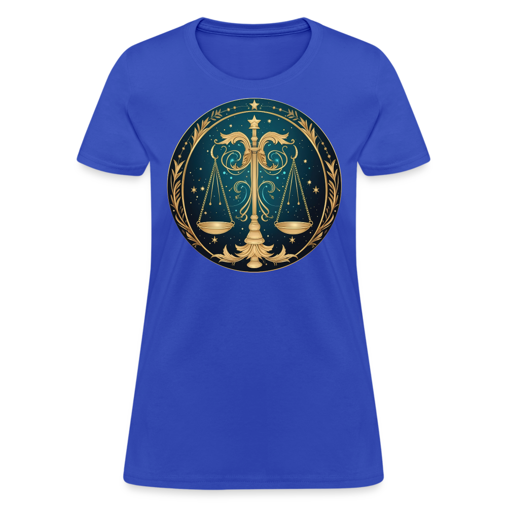 Women's Mystic Libra T-Shirt - royal blue