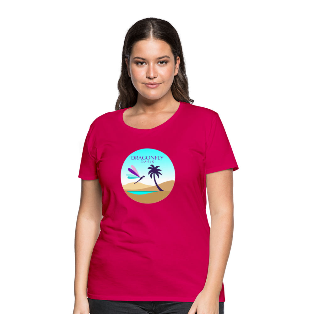 Women's Dragonfly Oasis V.2 Premium T-Shirt - dark pink