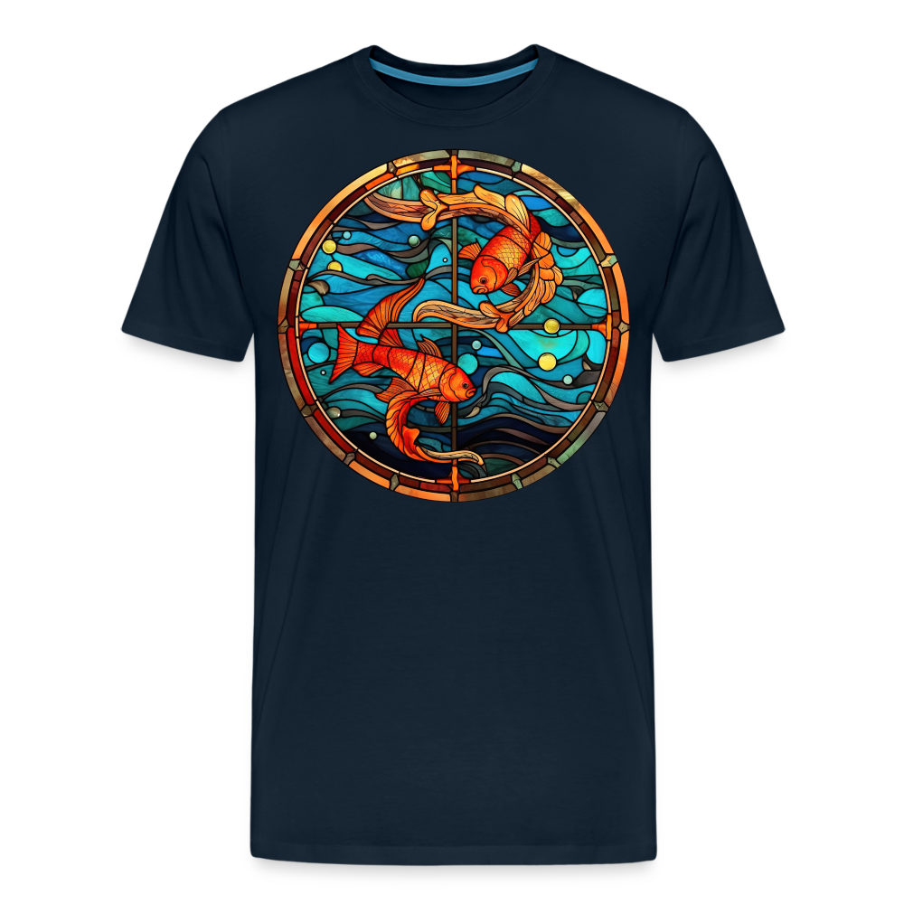 Men's Mosaic Pisces Premium T-Shirt - deep navy