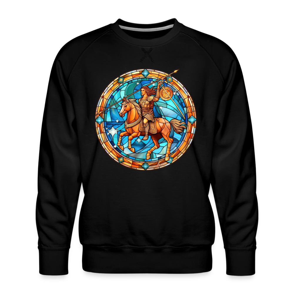 Men’s Mosaic Sagittarius Premium Sweatshirt - black