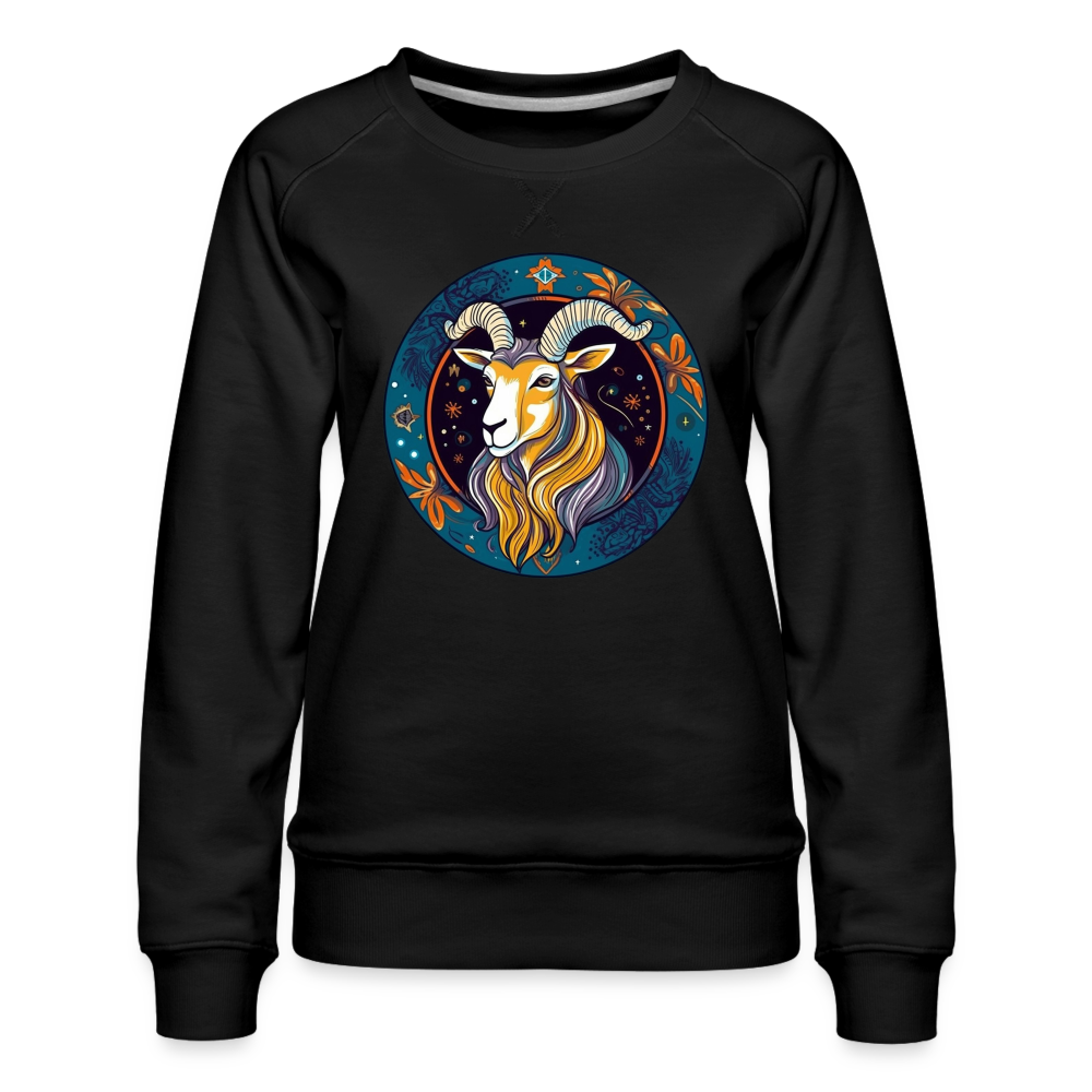 Women’s Mythical Capricorn Premium Sweatshirt - black