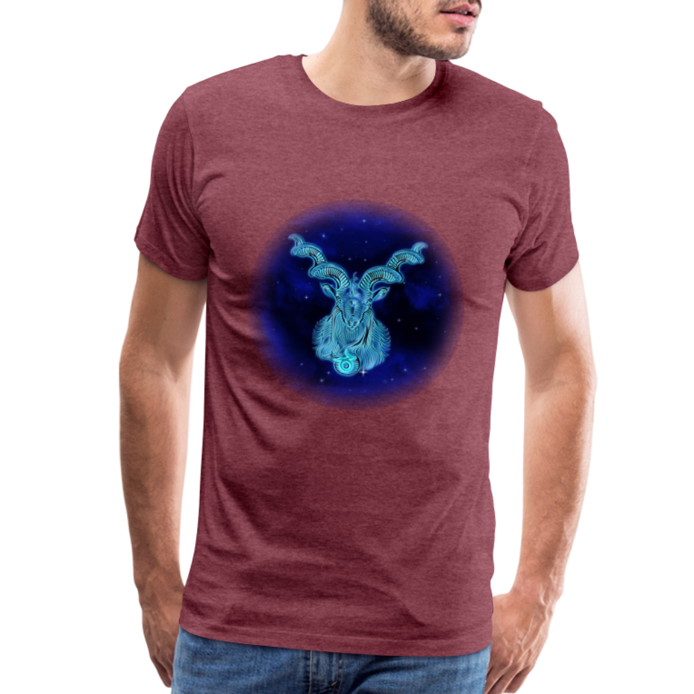 Men's Stellar Capricorn Premium T-Shirt - heather burgundy