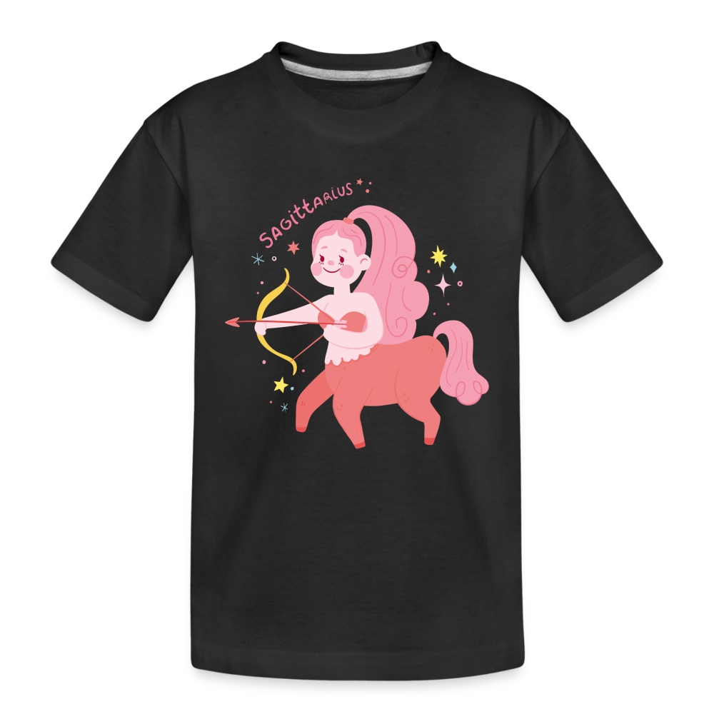 Kid’s Pinky Sagittarius Premium Organic T-Shirt - black