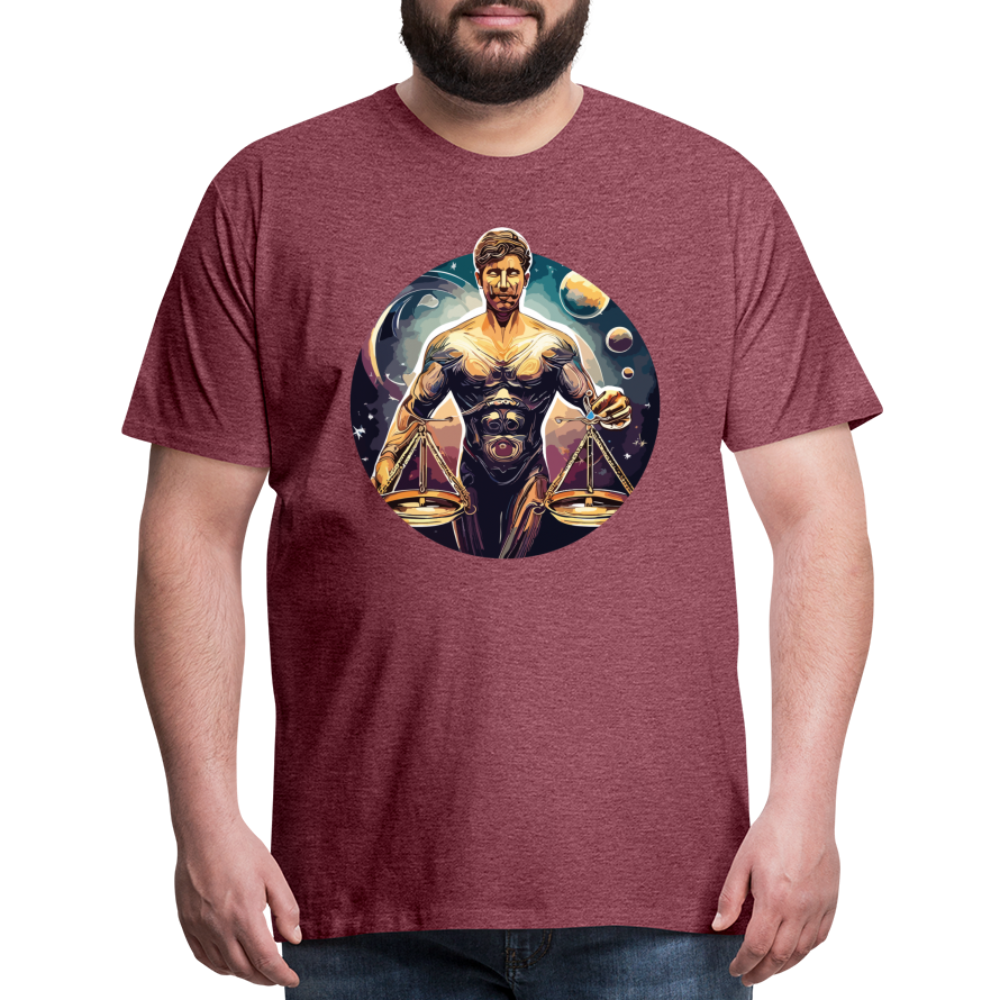 Men's Mythical Libra Premium T-Shirt - heather burgundy