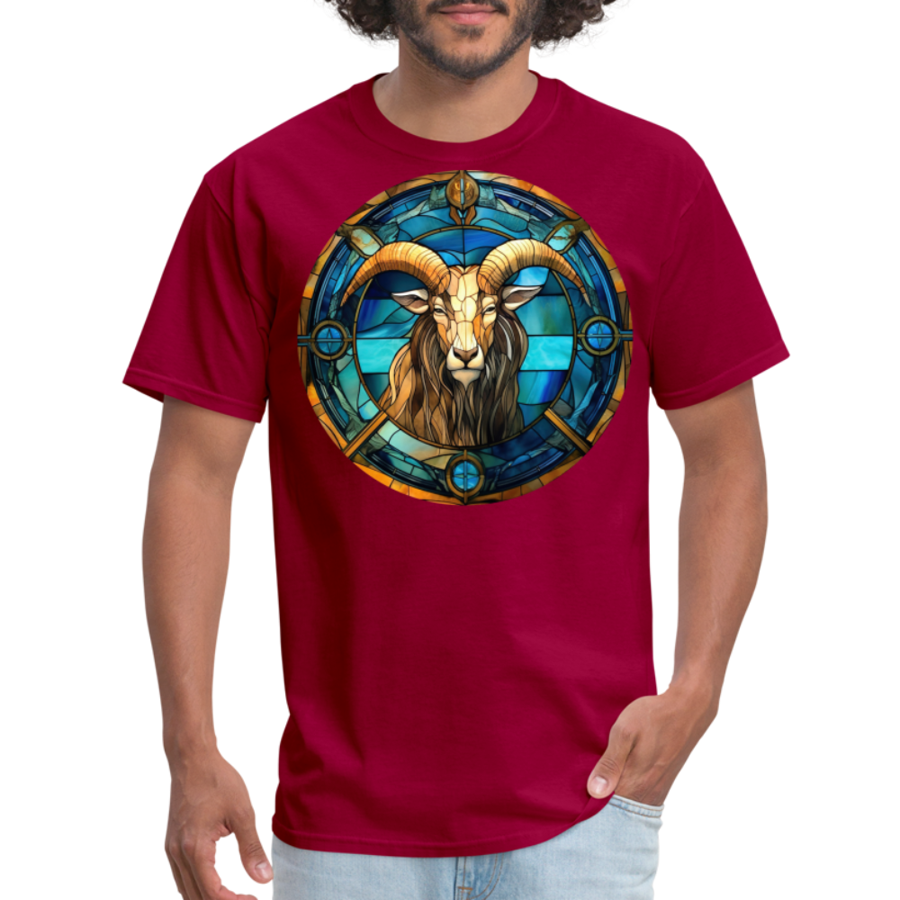 Men's Mosaic Capricorn Classic T-Shirt - dark red