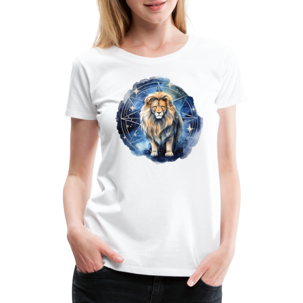 Women's Mythical Words Leo Premium T-Shirt - white