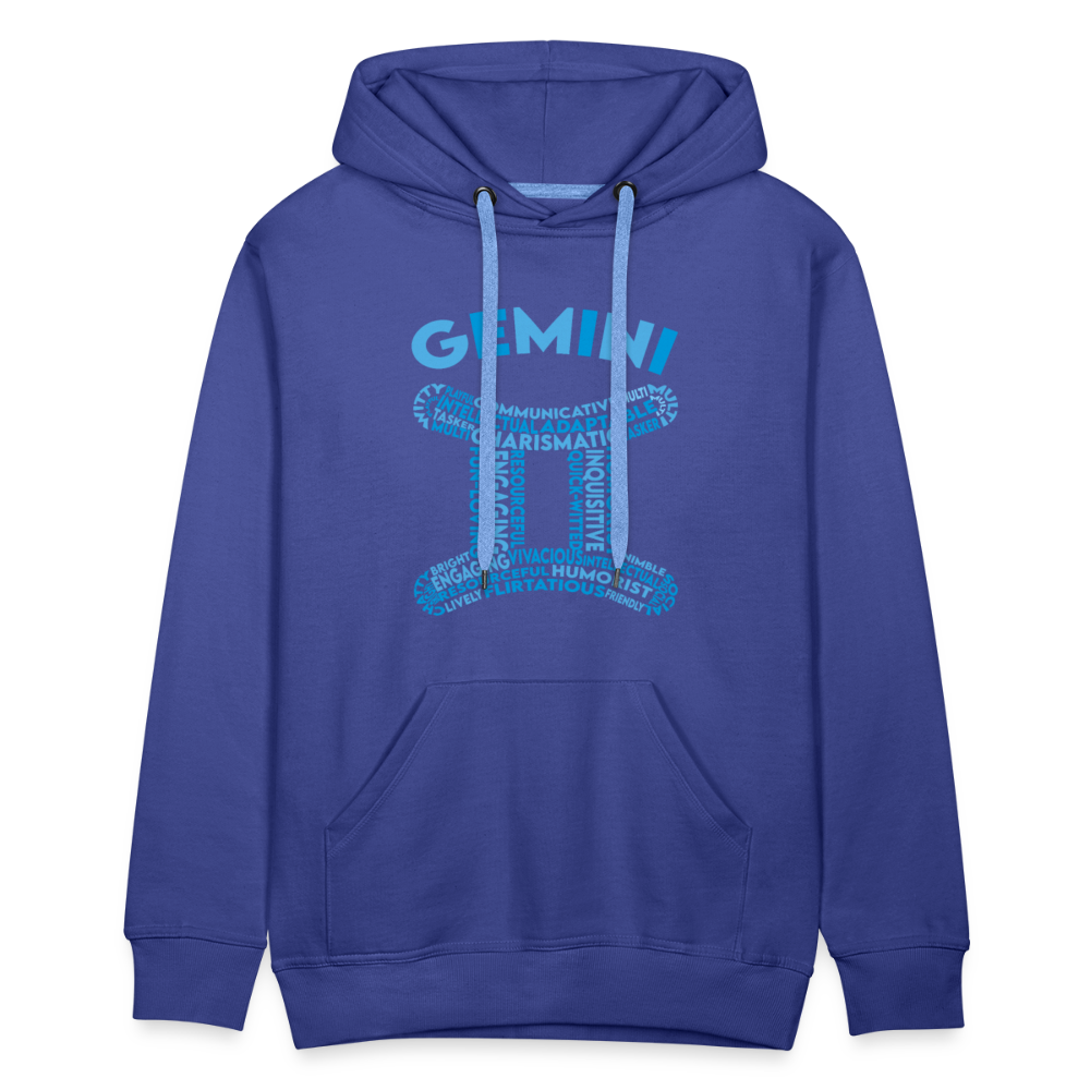 Men's Power Words Gemini Premium Hoodie - royal blue