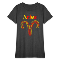 Thumbnail for Women's Power Words Aries T-Shirt - heather black