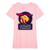 Thumbnail for Women's Glow Capricorn T-Shirt - pink