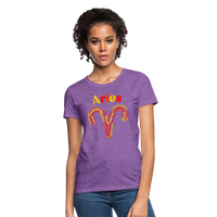 Thumbnail for Women's Power Words Aries T-Shirt - purple heather