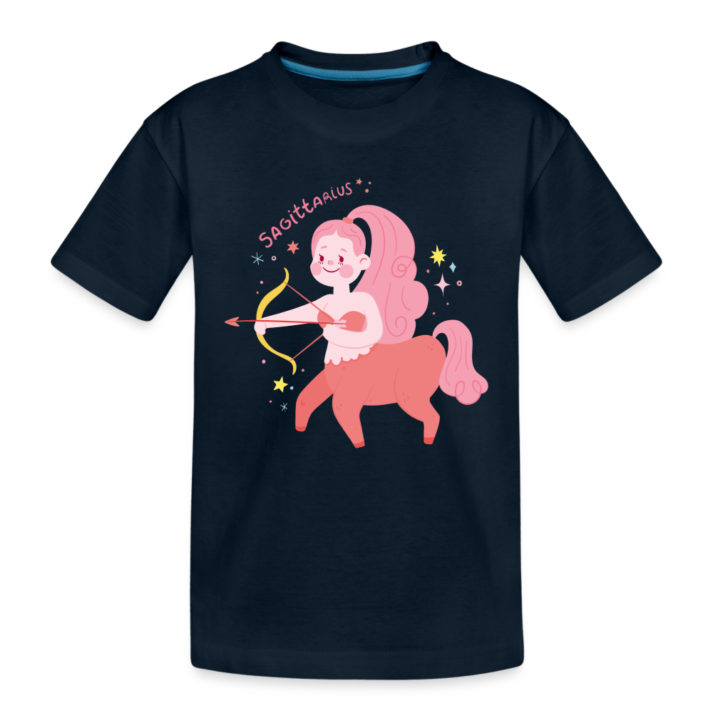 Kid’s Pinky Sagittarius Premium Organic T-Shirt - deep navy