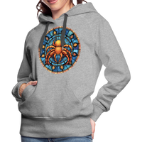 Thumbnail for Women’s Mosaic Cancer Premium Hoodie - heather grey