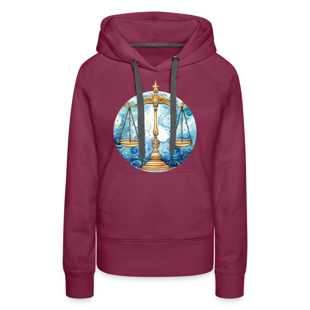 Women’s Mythical Libra Premium Hoodie - burgundy