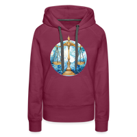 Thumbnail for Women’s Mythical Libra Premium Hoodie - burgundy